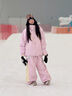 酷峰【極光】滑雪服套裝2025新款專業(yè)3L雪衣雪褲女男外套單板雙板裝備 粉躍上衣【3L單層】 M 曬單實拍圖