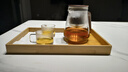 HAOMINGTIAN新款耐熱玻璃泡茶壺大容量過(guò)濾茶具磁吸茶水分離飄逸杯泡茶神器 BT胡桃木把全玻璃杯 800ml 1只 曬單實(shí)拍圖