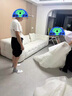 岳瑟沙發(fā)客廳小戶型三人位直排沙發(fā)奶油風(fēng)客廳出租屋棉花糖泰迪絨沙發(fā) 米白色【泰迪絨】海綿款 2.4M（大三人）蛇形加粗彈簧 曬單實拍圖