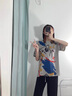 格邏依（GELUOYI）短袖t恤女2025夏季新款韓版寬松學(xué)生百搭中長(zhǎng)款遮臀半袖衣服女裝 灰色 L 【120-145斤】 曬單實(shí)拍圖