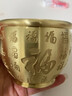 鴻鑫凱百福缸純銅聚寶盆黃銅米缸祈福缸家居金屬工藝品擺件全銅福缸辦公 大百福杯(激光雕刻)5.8cm 曬單實(shí)拍圖