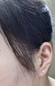 慕璨（OWN SHINE）【七夕禮物】圓鏡PT950鉑金耳釘耳飾培育真鉆石 送女友生日禮物 E【1對(duì)0.4ct±0.03】 曬單實(shí)拍圖