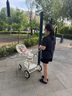德拉瑪（DELAMA）Q2遛娃神器嬰兒推車高景觀嬰兒車可坐可躺換向輕便折疊寶寶溜娃車 Q2白天鵝PLUS（加大輪版） 曬單實(shí)拍圖
