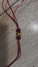 蒂蔻（Tico）足金三合牛蛇雞生肖黃金轉(zhuǎn)運(yùn)珠手鏈女5D硬金蛇牛雞本命年紅繩手鏈 曬單實(shí)拍圖