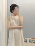 蔻伊婭（Kouyiya）品牌女裝新品小香風(fēng)流蘇吊帶連衣裙女裝無(wú)袖流蘇背心連衣裙女夏季 圖片色 L 曬單實(shí)拍圖