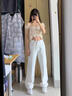 趣米樂(lè )美式高街窄版直筒牛仔褲女春秋季新款小個(gè)子高腰顯瘦百搭休閑長(cháng)褲 白色 M 【建議90-110斤】 曬單實(shí)拍圖