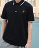 GXG男裝【桑蠶絲】 休閑繡花polo衫短袖男商務(wù)T恤上衣 25夏新品 黑色 L 曬單實(shí)拍圖