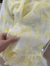 今夕何夕趙露思同款 性感睡衣女夏季雙層蕾絲印花斜肩荷葉邊吊帶冰絲睡裙 檸檬黃 L 曬單實(shí)拍圖