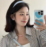 妙奕嘉四葉草耳釘女2025年新款耳環(huán)女生生日禮物高級感耳飾小眾設(shè)計感 藍(lán)色四葉草耳釘 曬單實拍圖