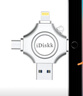 iDiskk1TB MFi認(rèn)證四合一手機(jī)U盤type-c電腦直連存儲大容量適用華為安卓蘋果15iPhone16照片備份優(yōu)盤 曬單實拍圖