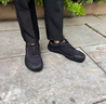 MUCILAGEKNOW輕奢男鞋夏季透氣網(wǎng)面運動(dòng)鞋男士時(shí)尚休閑鞋子軟底增高老爹鞋男 黑色-皮面款 42 【標準運動(dòng)鞋碼】 曬單實(shí)拍圖
