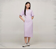 TOMMY JEANS【透氣舒適】春夏女裝珠地棉氣質(zhì)收腰顯瘦V領(lǐng)寬松長(cháng)裙連衣裙 淡紫色W06 M （推薦：110-125斤） 曬單實(shí)拍圖