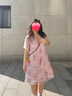 MsShe【新中式提花蕾絲旗袍】大碼女裝2025夏季胖mm亮絲連衣裙子 柔霧粉色現(xiàn)貨 4XL 曬單實(shí)拍圖