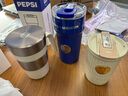 百事（PEPSI）保溫杯316不銹鋼馬克杯辦公室家用咖啡杯泡茶杯情侶杯子白色450ML 曬單實拍圖