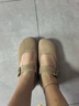 百麗（Belle）七夕禮物厚底半糖吐司2代勃肯鞋女商場(chǎng)款絨面瑪麗珍E1K1DCQ5預(yù)售 杏色 39 (245mm) 曬單實(shí)拍圖