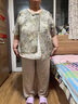 啄木鳥中老年人女裝奶奶裝夏季t恤50-60歲媽媽裝春秋洋氣套裝老太太衣服 淺綠上衣+米色闊腿褲 5XL 建議 150-160斤 曬單實(shí)拍圖