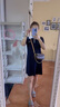 FILA斐樂官方女子編織連衣裙2025夏季新款時尚休閑修身POLO裙子 傳奇藍(lán)-NV M 165/84A/M 曬單實(shí)拍圖