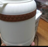 奧特優(yōu)便攜式燒水杯電熱水杯燒水壺旅行出差電熱水壺恒溫水壺嬰兒調(diào)奶杯家用大容量保溫杯加熱水杯電熱杯 0.6L 奶油白【304不銹鋼內(nèi)膽】-送背帶 曬單實拍圖