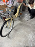 新款自行車成人女式免充氣實(shí)心胎大學(xué)生淑女通勤輕便單車22-24寸 小麥黃+高配大禮包 22 寸【新款+免充氣實(shí)心胎】 曬單實(shí)拍圖