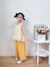 G.DUCKKIDS小黃鴨女童國風(fēng)套裝夏季2025新款女寶寶新中式夏裝兒童漢服兩件套 橙黃色 100 (建議90-98cm 2-3周歲） 曬單實(shí)拍圖