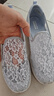 斯凱奇（Skechers）單鞋女鞋秋季蕾絲網(wǎng)面涼鞋軟底健步鞋平底百搭休閑鞋896020 曬單實(shí)拍圖