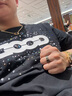 GOODBRAND假日繽紛彩鉆糖果寶石短袖輕奢時尚感T恤男女同款 黑色 S 曬單實拍圖