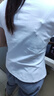 重磅220G高彈品質(zhì)款純棉螺紋短袖t恤女夏季2026新款修身正肩上衣 白色 L 建議100-110斤 曬單實(shí)拍圖