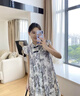 SNYDER WEAR2025夏季女裙新中式國風(fēng)盤扣領(lǐng)連衣裙女設(shè)計(jì)感水墨畫小飛袖碎花裙 水墨畫  S 建議70-90斤 曬單實(shí)拍圖
