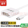 晶華JH Mini DP轉(zhuǎn)DVI轉(zhuǎn)換器迷你DisplayPort高清適配器蘋果微軟筆記本雷電接口電腦接投影儀白色Z612 曬單實(shí)拍圖
