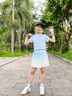 小豬彼特女童套裝夏季POLO背心網(wǎng)球服兒童涼感速干半身裙女大童訓(xùn)練運(yùn)動(dòng)服 6125藍(lán)色 170 cm 曬單實(shí)拍圖