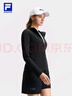 FILA 斐樂官方女士針織連帽外套2025夏新款健身運(yùn)動簡約防曬上衣 深黑-BK XL 175/92A/XL 曬單實(shí)拍圖