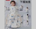 愛貝迪拉（AIBEDILA）嬰兒睡袋兒童前六后四竹棉紗布包腿式寶寶防踢被春夏兒童睡衣L碼 曬單實拍圖