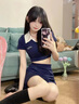 麓格立泳衣女夏日分體裙式兩件套日系小清新少女保守學(xué)生海邊度假沙灘溫 藏青分體泳衣 均碼 【建議70-120斤】 曬單實拍圖