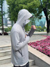 名創(chuàng)優(yōu)品（MINISO）防曬衣男夏季戶外騎行upf50+防紫外線冰絲薄款防曬服 水泥灰 L 曬單實(shí)拍圖