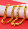 御友記金包銀黃金項(xiàng)鏈男999足金橄欖竹節(jié)轉(zhuǎn)運(yùn)珠大氣車花霸氣間珠款 5mm 約30克 包金1.5克 曬單實(shí)拍圖