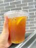 雙槍（Suncha）一次性奶茶杯子咖啡飲料冰杯帶蓋加厚茶水果汁直飲杯400ml*20套  曬單實拍圖