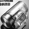 安俊晟雙層玻璃杯把手隔熱男士水杯大容量杯泡茶杯子便攜茶水分離 升級(jí)款-【雙層加厚底+鋼芯550ml 剛本色 曬單實(shí)拍圖