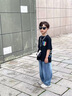 寶貝亨亨;BABY HH男大童夏季直筒寬松冰絲軟牛仔長褲2025新款兒童男孩夏天薄款褲子 藍色 130 曬單實拍圖