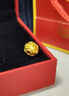 中國(guó)黃金（CHINA GOLD）足金六字真言轉(zhuǎn)運(yùn)珠黃金手鏈男女款串珠情人節(jié)禮物送女友老婆老公 12mm金錢珠約1克 曬單實(shí)拍圖