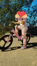 鳳凰（Phoenix）兒童自行車(chē)6-8-10-15歲男女學(xué)生中大童車(chē)小孩腳踏車(chē) 粉色（超越一體輪）減震折疊款 22寸-身高145以上選擇 曬單實(shí)拍圖