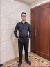 皮爾卡丹品牌高檔休閑褲男秋冬新款商務(wù)休閑彈力直筒百搭中青年西裝褲子男 黑色 【春秋款】 32 曬單實(shí)拍圖