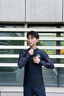 水立方泳衣沖浪服潛水服男長袖游泳上衣防寒防曬沖浪服速干衣 黑色  L  曬單實拍圖