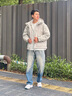 Teenie Weenie Men小熊男裝三防連帽防風(fēng)寬松90鴨絨鎖溫厚款羽絨服 淺卡其色 M 曬單實(shí)拍圖