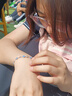 Qlady海洋之心銀手鏈女925銀飾時(shí)尚愛(ài)心手飾生日七夕情人節(jié)禮物送女友 曬單實(shí)拍圖