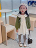 G.DUCKKIDS童裝女童套裝春秋季兒童衣服女小童秋裝連衣裙套裝女孩開(kāi)衫兩件套 綠色邊單連衣裙 90 尺碼1~2歲【 80-90cm】cm 曬單實(shí)拍圖
