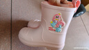 牧萌兒童雨鞋防水立體水鞋男童女童防滑耐磨寶寶雨靴 粉色美人魚(yú) 30碼 曬單實(shí)拍圖