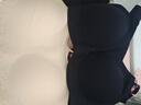 貓人（MiiOW）背心式文胸女士內(nèi)衣女無痕無鋼圈收副乳聚攏胸罩無尺碼文胸 細(xì)肩帶-燕麥膚（文胸+內(nèi)褲） 均碼 -纖細(xì)版(建議80-120斤） 曬單實(shí)拍圖