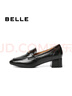 百麗（Belle）質(zhì)感樂(lè)福鞋女2025秋新商場(chǎng)同款牛皮氣質(zhì)通勤樂(lè)福鞋D9U1DCA5 黑色 37 (235mm) 曬單實(shí)拍圖