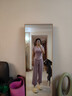 愛(ài)夢(mèng)鳥(niǎo)（Aimengniao）瑜伽服套裝女普拉提健身衣服裝2024新款健身晨跑跑步服休閑速干褲 套裝-粉紫+紫色 M （選碼參考胸圍腰圍） 曬單實(shí)拍圖