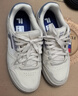 FILA FUSION斐樂潮牌女鞋BANK DX鞋時尚休閑滑板鞋 奶白/永恒藍(lán)-GI 38 曬單實拍圖